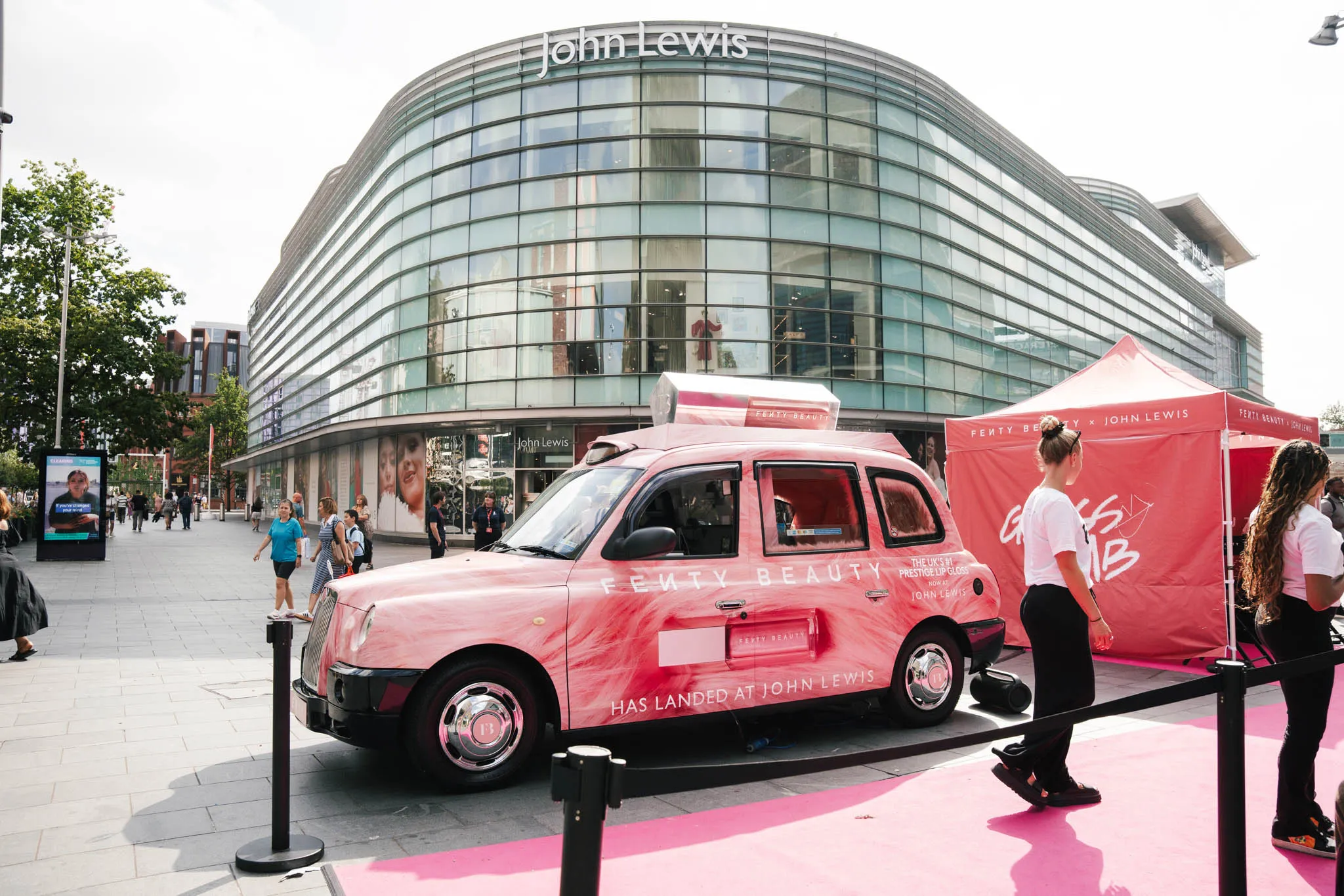 fenty x john lewis photo booth taxi